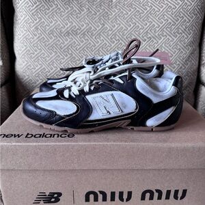 New Balance X Miu Miu 530 SL Leather Sneakers